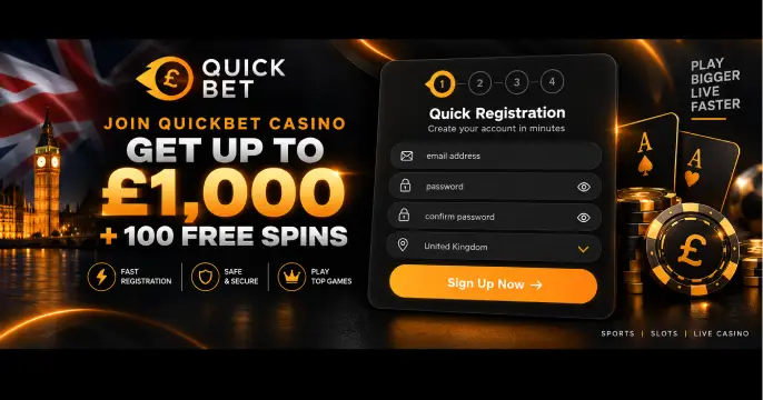 Quickbet Casino registration banner